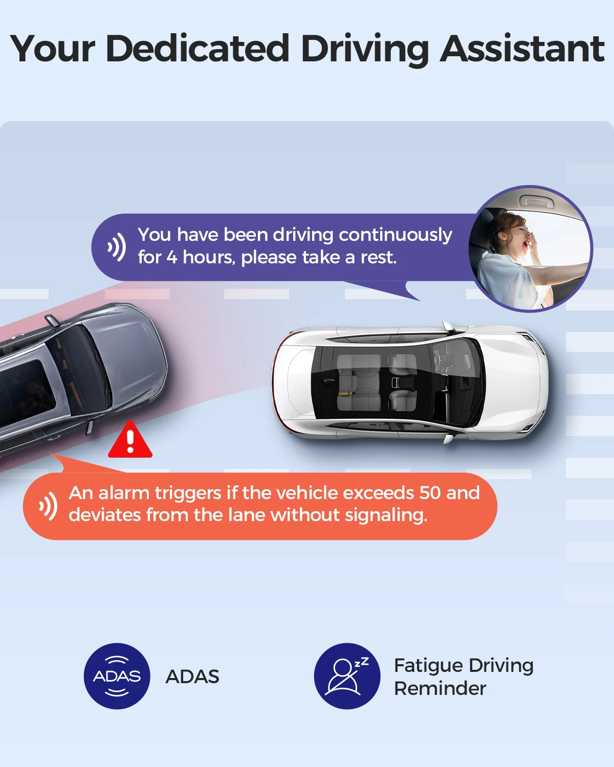 كاميرا AZDOME 4K Dash Cam M01 Max 3 بوصة كاميرا أمامية وخلفية للسيارة مدمجة ADAS Wifi G-Sensor Car DVR وضع وقوف السيارات 24H