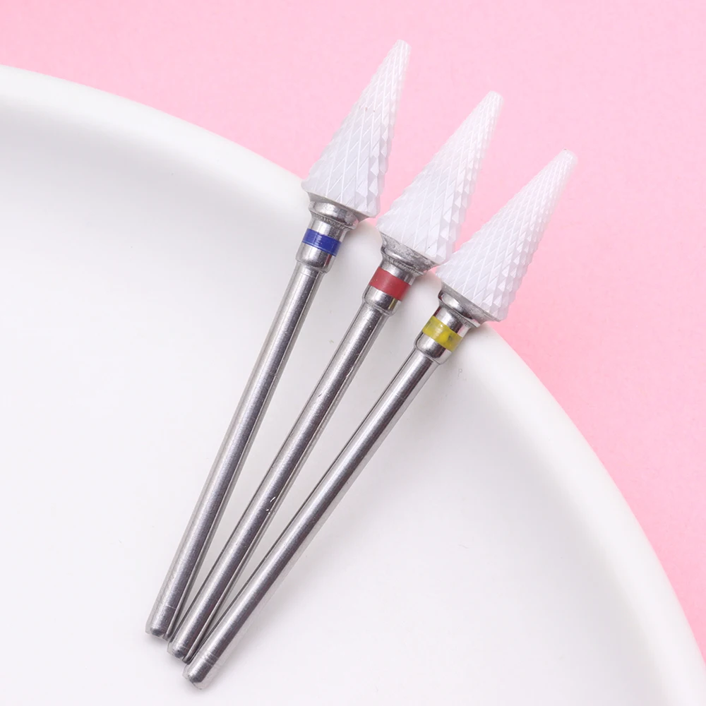 1Pcs Cone Ceramic Nail Drill Bit – Multi-Purpose Nail Bit for Removing Gel Polish, Cuticle Care & Nail Surface Smoothing