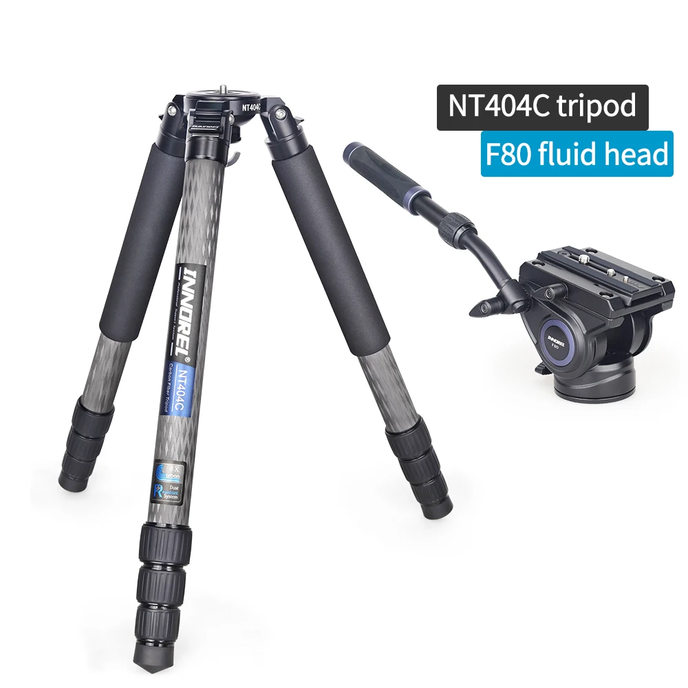 INNOREL NT404C Kohlefaser-Stativ, 40 mm Rohr, professionelles Hochleistungs-Stativ, Schüsselstativ für DSLR-Kamera, Schießen, Vogelbeobachtung, 30 kg Last 8