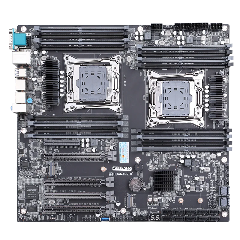 デュアルCPUマザーボードHUANANZHI-X10X99-16D,m.2 ssdポート,LGA2011-3, E-ATX,統合ipmi,vgaサポート,2*2696,v4 max,ram,1024g