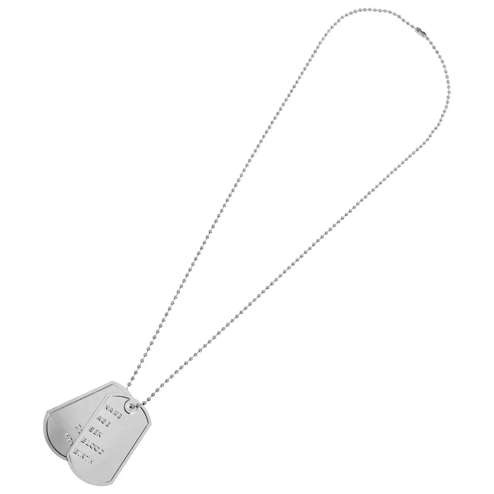 

Dog Tag Necklace for Men Cosplay Metal Tags Army Style Pendant Longlasting Material Perfect for Carnivals Costume Parties Dog