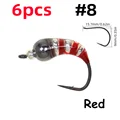 6 piezas rojas talla 8