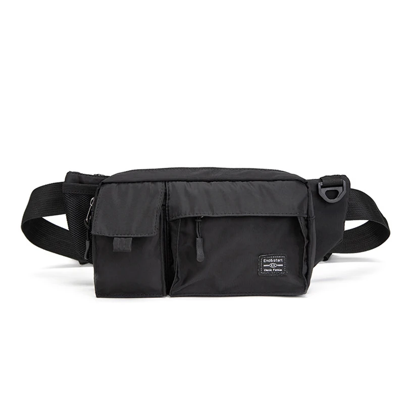 Sac de poitrine à bandoulière en nylon pour hommes, sacs initiés décontractés, sports de plein air, course à pied, cyclisme, sac de taille, outil pour téléphone, pochette en poudre