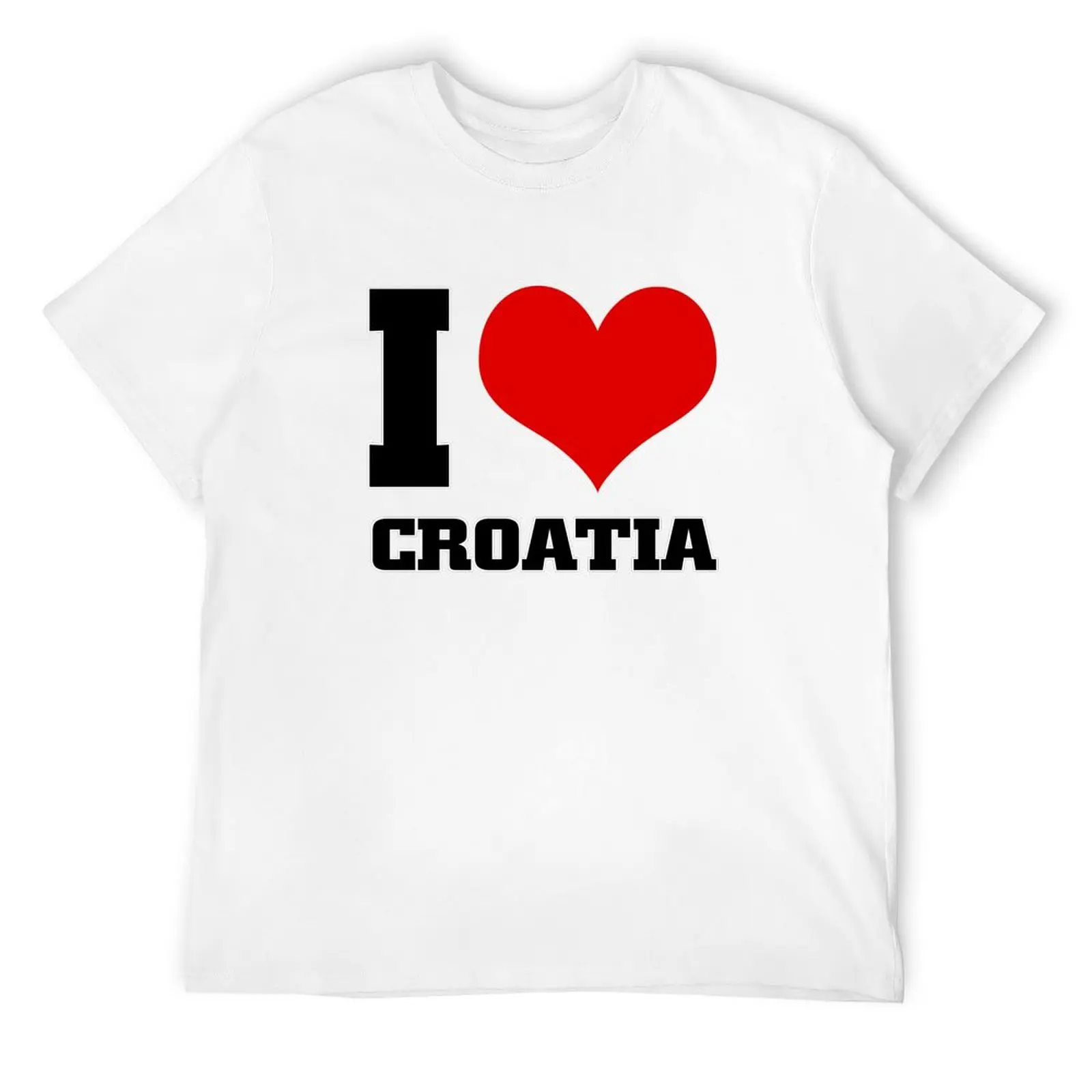 I Love Croatia T-Shirt kawaii clothes funny meme t-shirts plain t shirts men