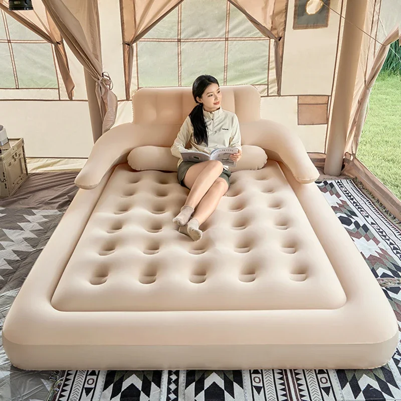 Cápsula cama inflável para meninas, cama de acampamento portátil princesa, dobrável sol dormindo muebles, móveis exclusivos, rainha economia de espaço