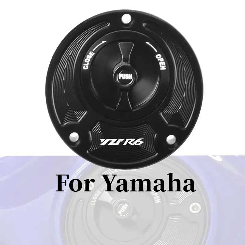 

For Yamaha YZF R6 all years Fuel Gas Tank Cap Cover CNC Aluminum Keyless Motorcycle Accessories 6 Colors