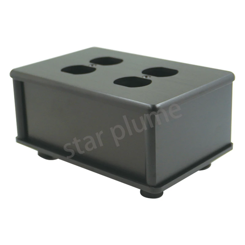 All-Aluminum Power Amplifier Case, Hifi Fever Audio Acessórios, Power Filter Chassis, DIY Box, 126x95x187mm