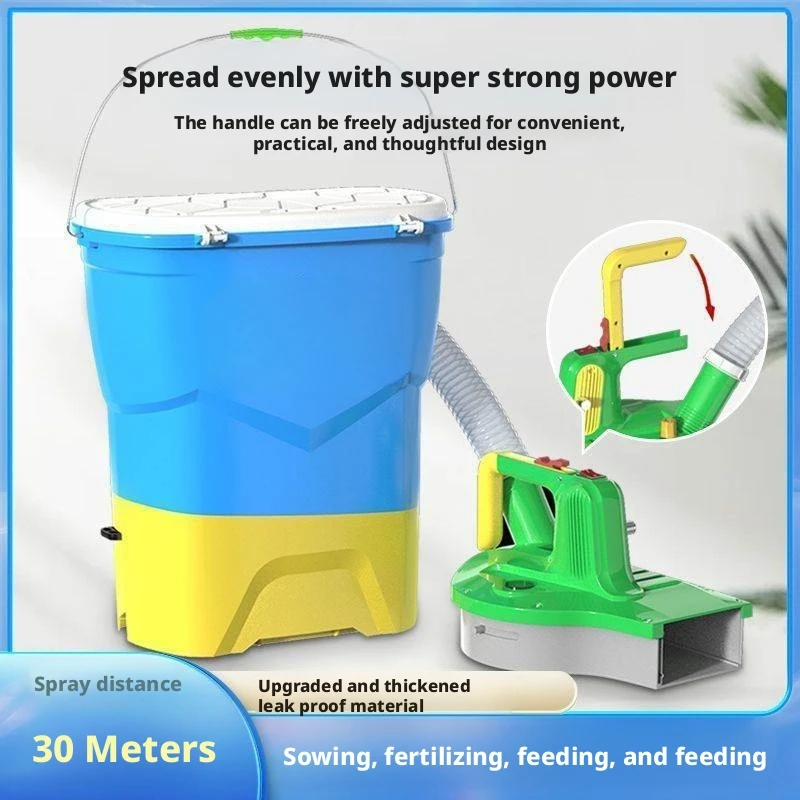 Backpack-mounted automatic fertilizer applicator multi-functional new electric top dressing machine agricultural seeder