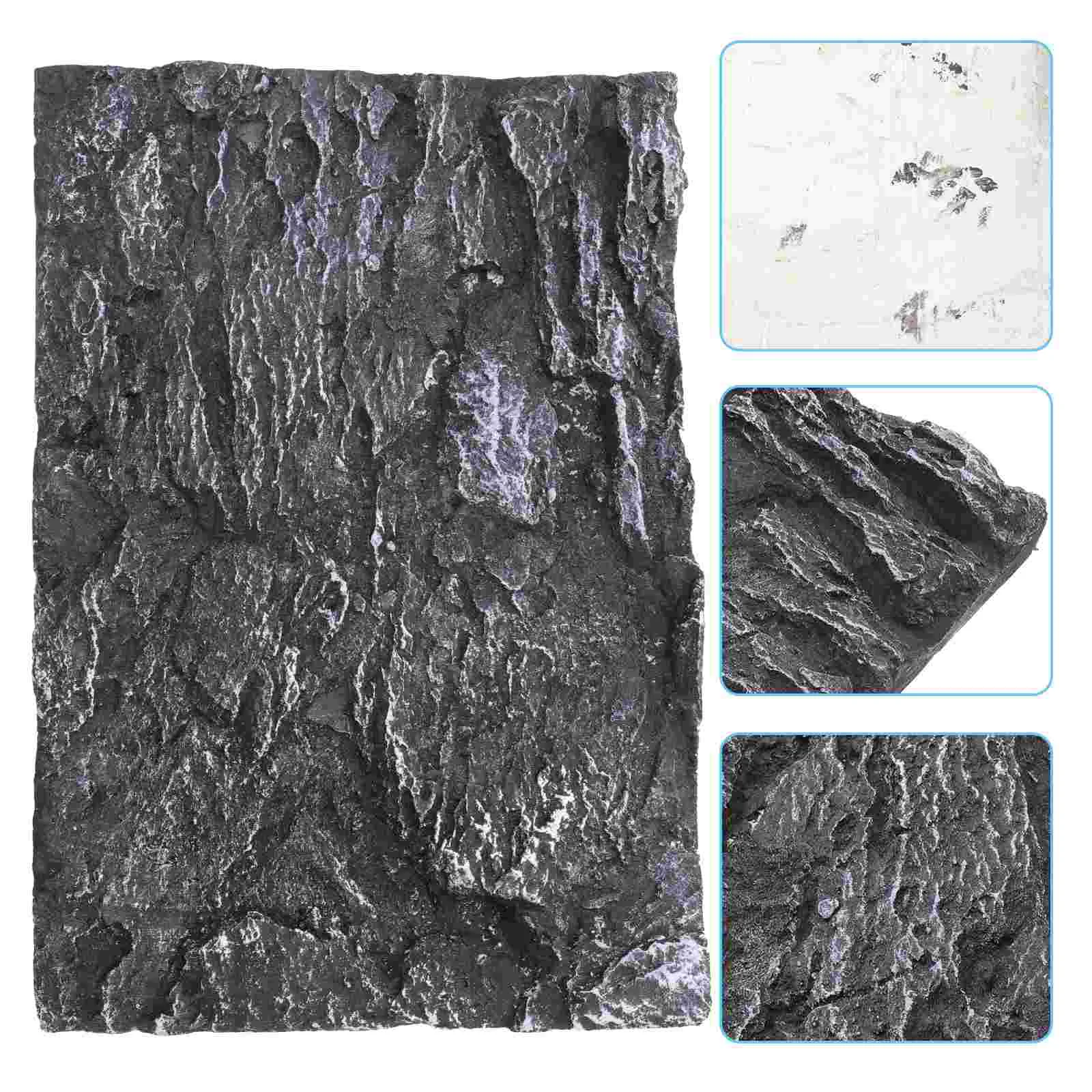 

PU84 3 Natural Rock Terrarium Background Board 3D Reptile Habitat Decor Snake Accessory Realistic Texture Lightweight Fish Tank