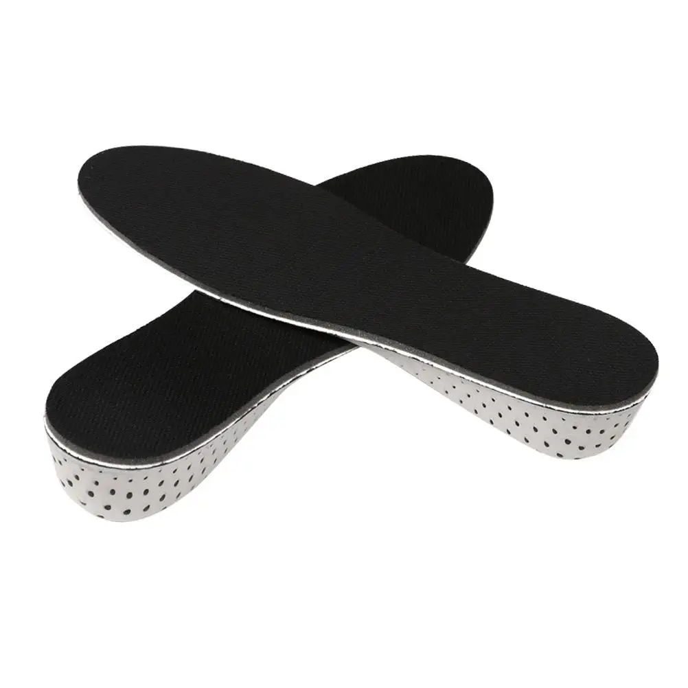

Heightening Insoles Shoe Insert Invisible Black Heel Lifts EVA Material Non Slip Ventilated Fits Sneakers Boots Men Women Foot