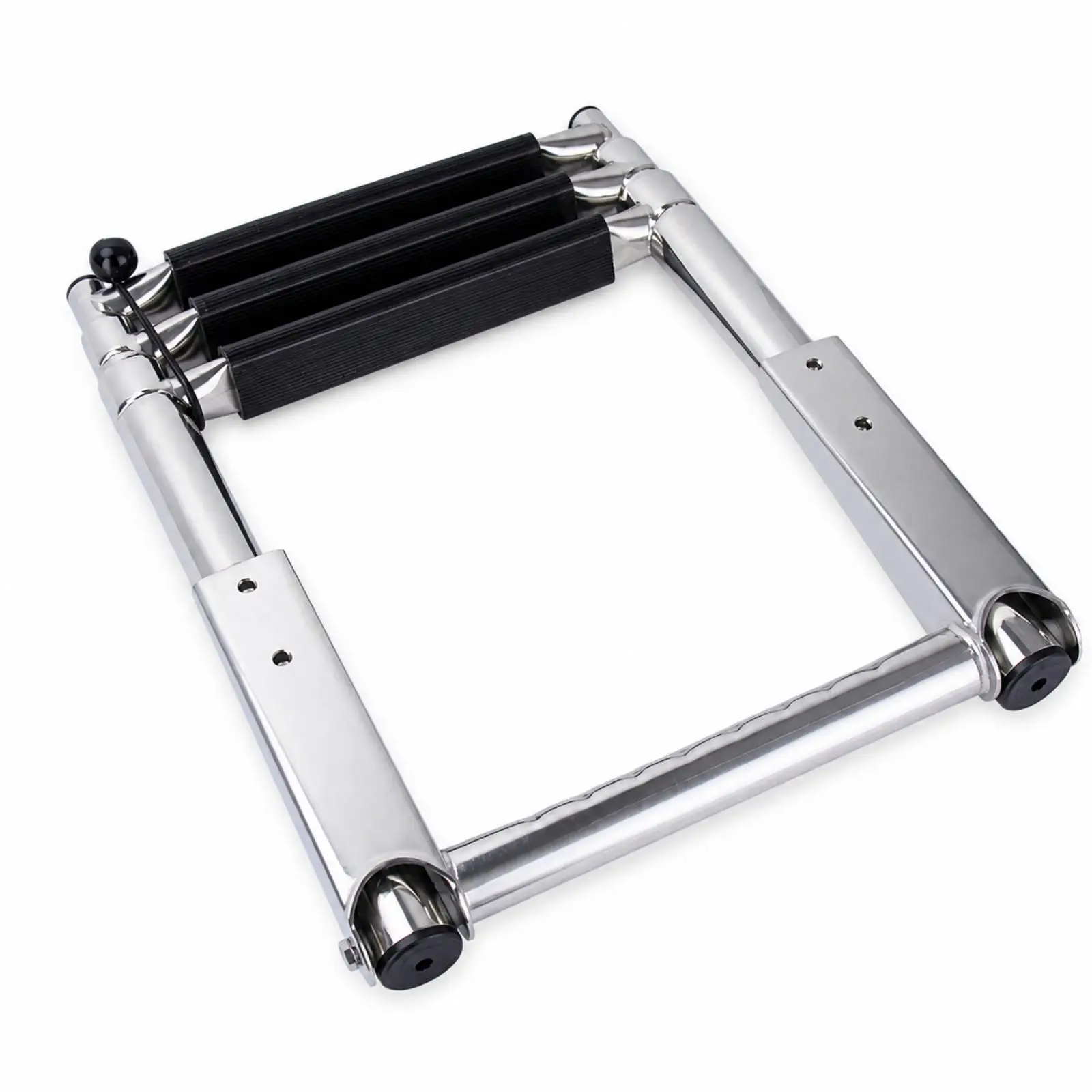 Polished Stainless Steel Folding Boat Ladder 3 Step Compact Marine Boarding Ladder for Yacht Dock Swim Step