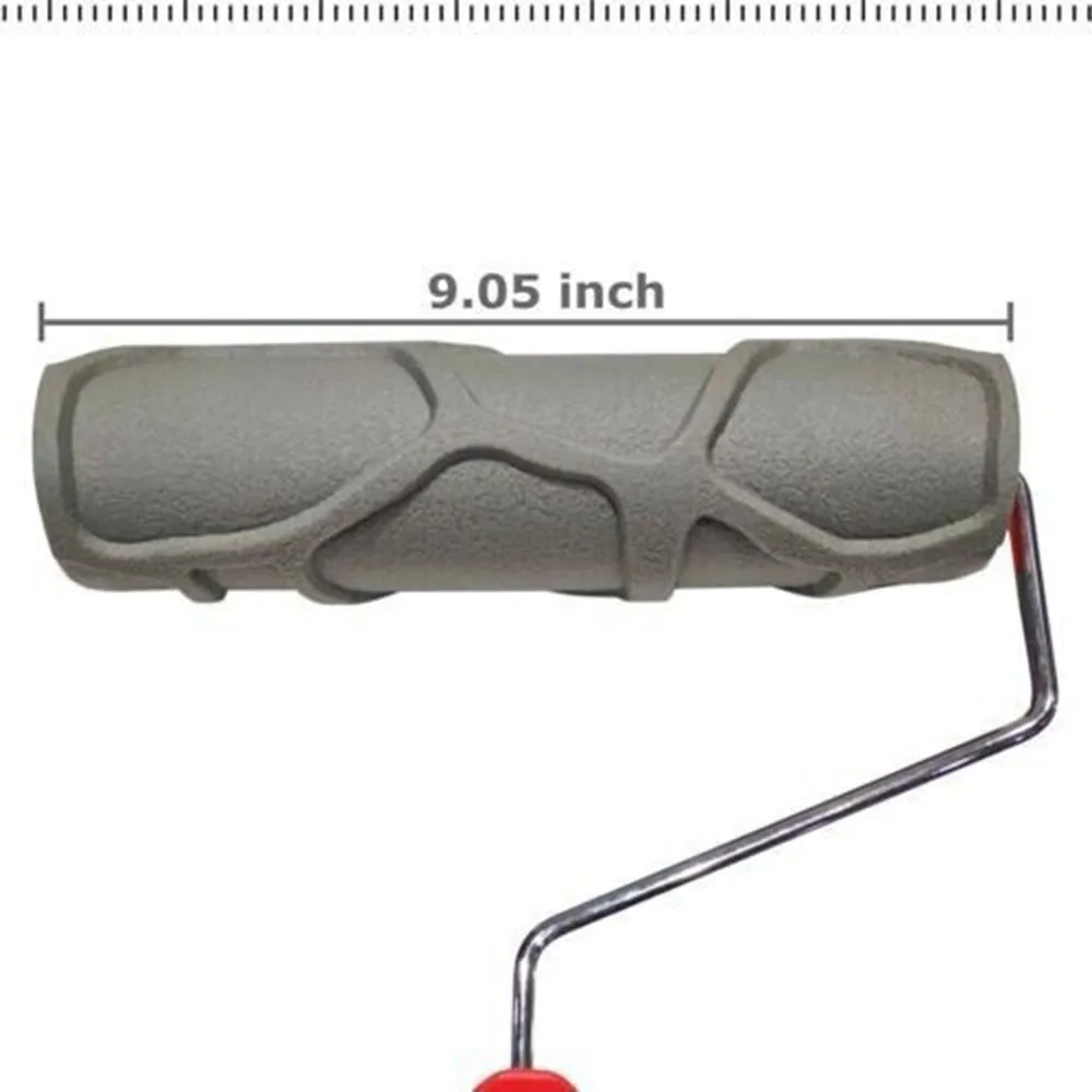 1Pcs Concrete Cement 10 'Landscape Curb' Imprinted Texture Roller Silver Red - view 4