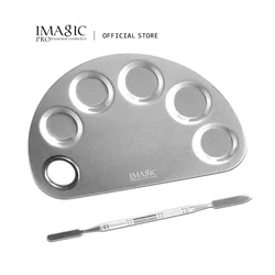 IMAGIC Professional Makeup Palette Beauty Stainless Makeup Nail Eye Shadow Foundation Mixing Palette Spatula Cosmetic Tools