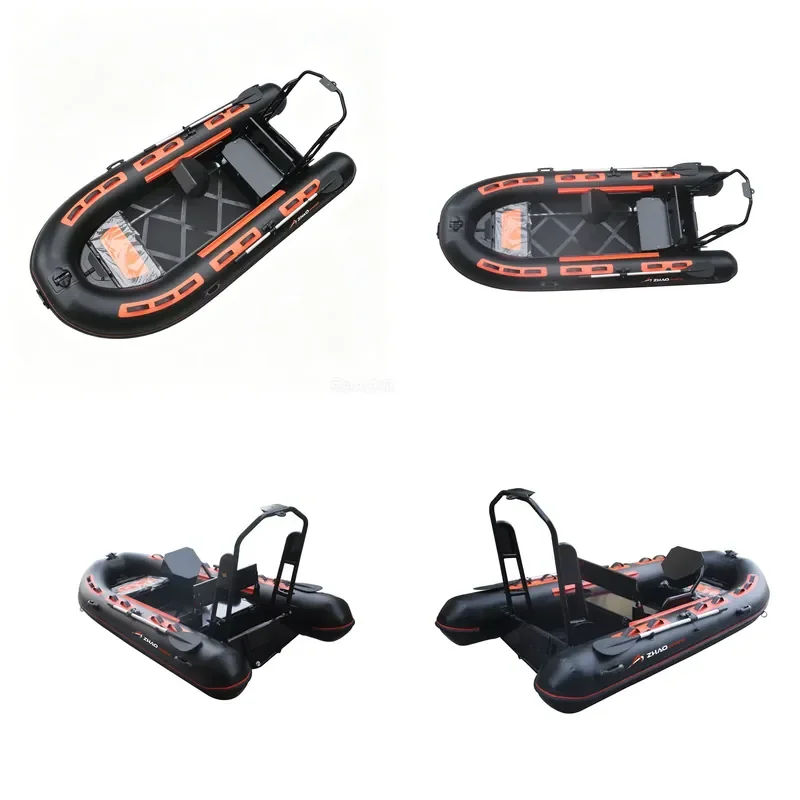 High Strength RIB 360 Aluminum Rigid Inflatable Boat 12ft Aluminum Bottom Inflatable Rib Boat with Console