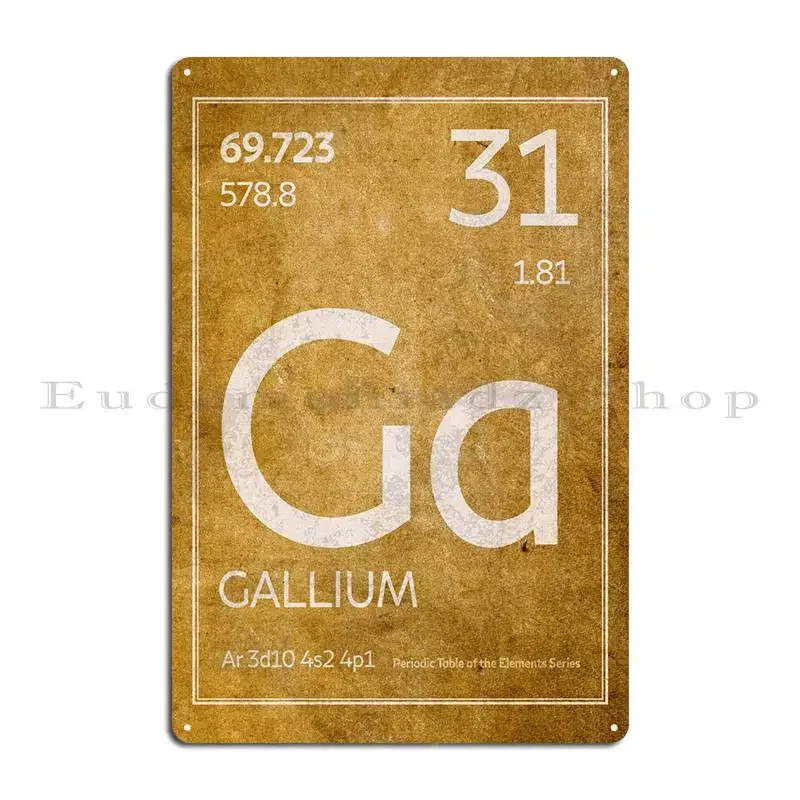 Gallium Element Symbol Metal Plaque Poster Painting Garage Plaques Plaques Create Cinema Tin Sign Poster