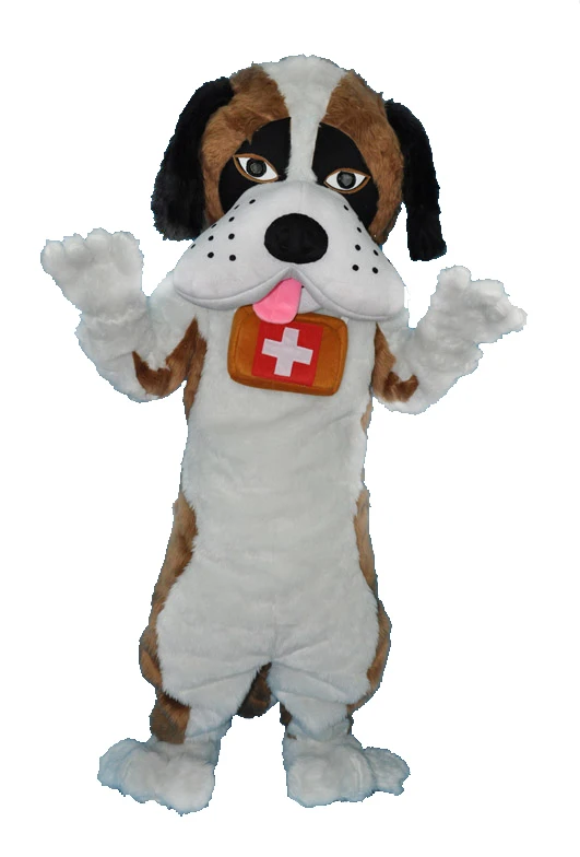 ใหม่ผู้ใหญ่ตัวอักษร Saint Bernard Dog ชุดมาสคอตฮาโลวีนชุดวันคริสต์มาส Full Body Props เครื่องแต่งกายชุดมาสคอต