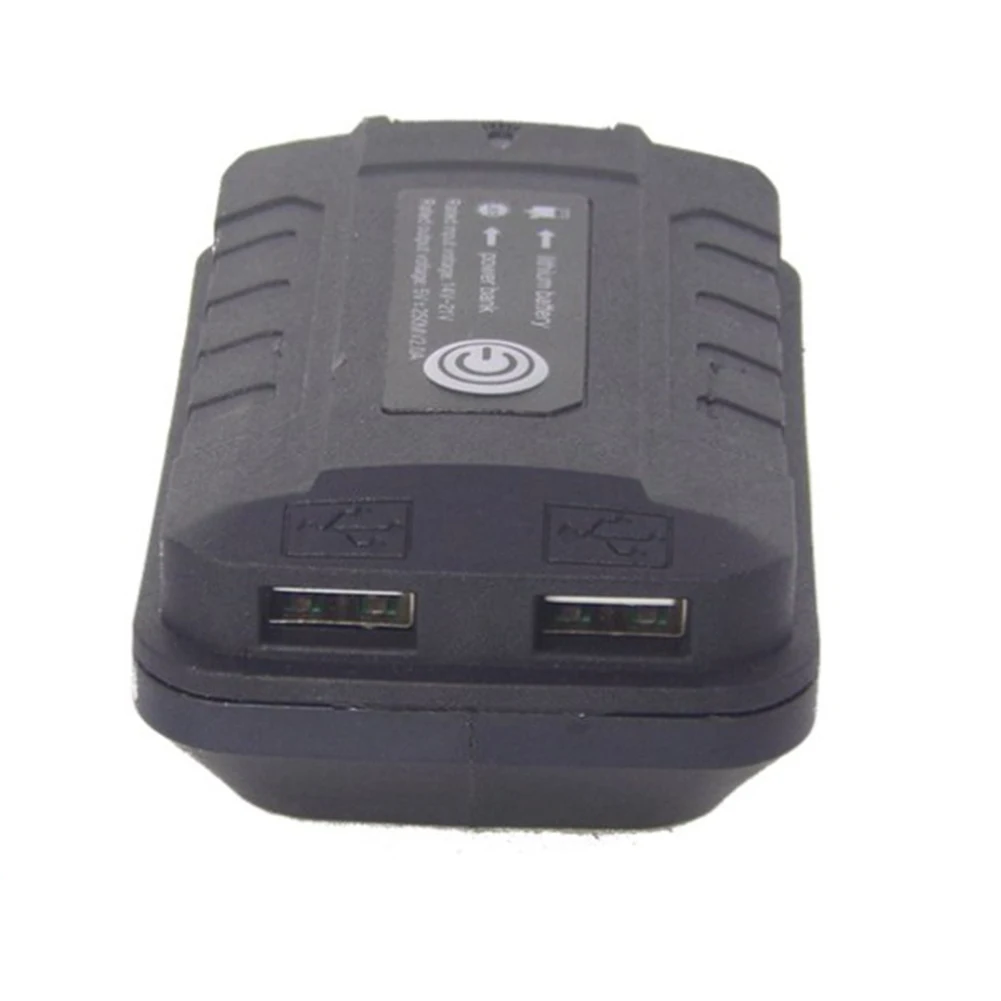 Fuente de alimentación portátil para batería Worx de 20v, protección de alto voltaje con luz LED de trabajo, adaptador USB Dual