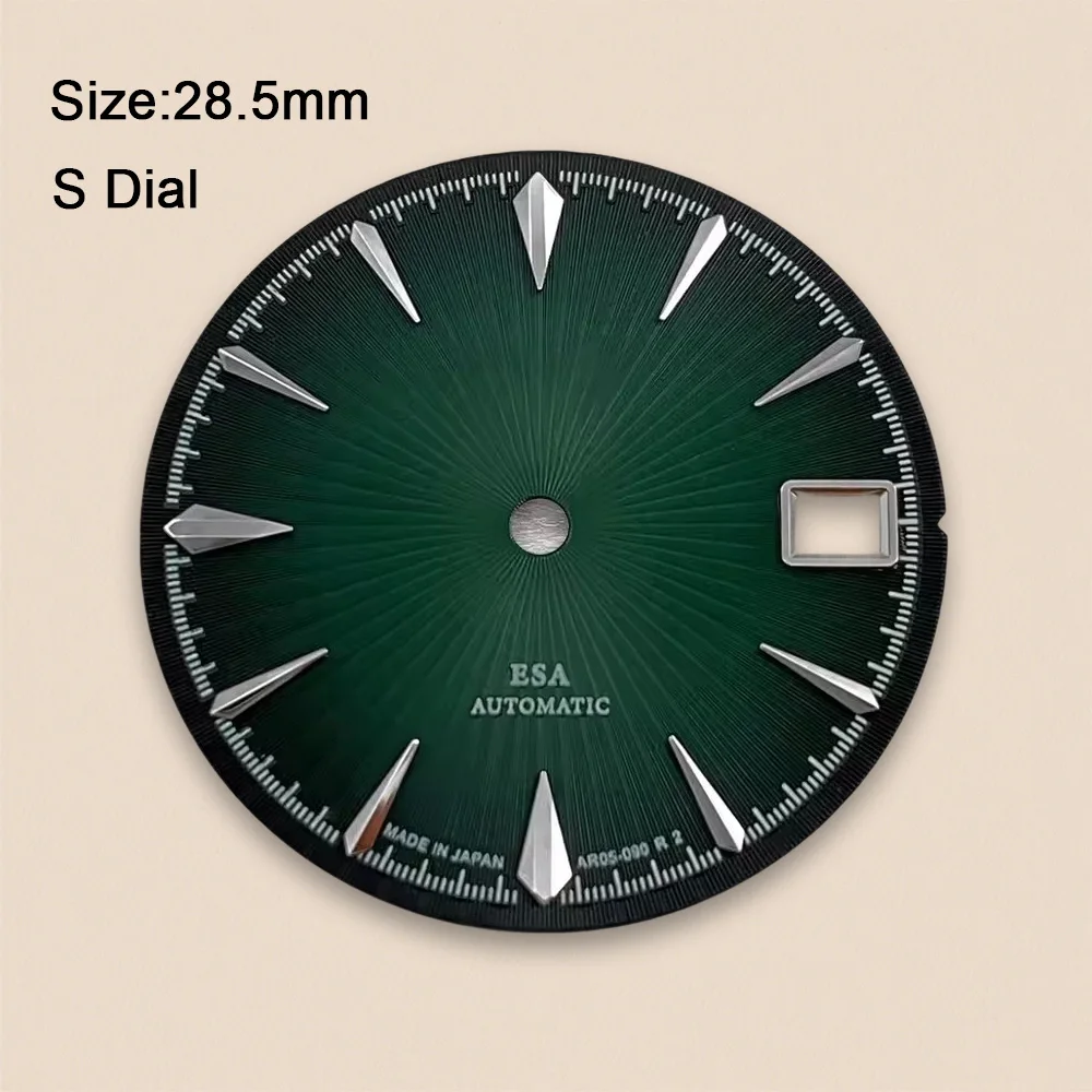 28.5mm S Logo Cocktail Dial Suitable For NH35NH36 Japan Movement Vertical Stripe Dial Watch Accessories Repair Tool