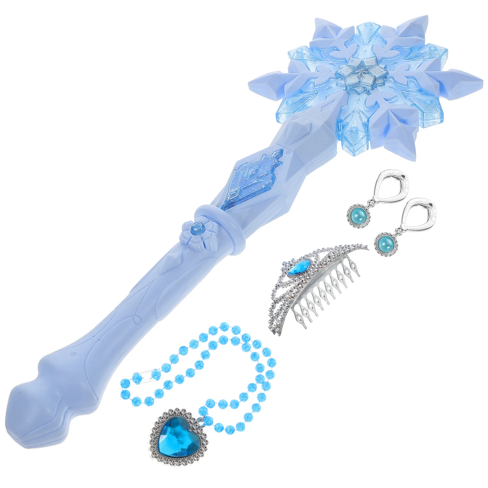 Snowflake Glitter Stick Gift Toy Girls Jewelry Wand Light Up for Atmosphere Handheld Glowing Flash