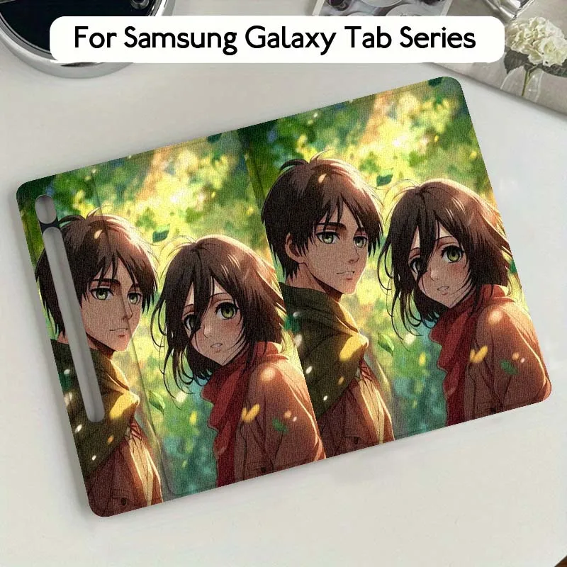 

Attack on Titan Anime Couples For Samsung Galaxy Tab S9 S10 S6 S7 S8 FE Plus Lite Inch Foldable Cover Tablet Case