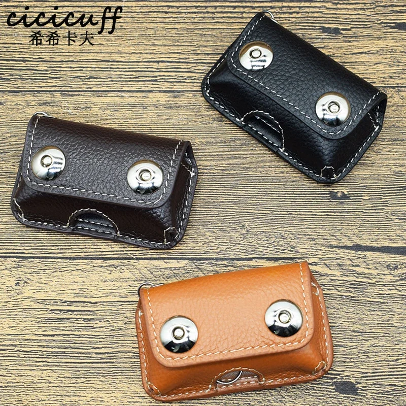 Original Car Key Holder Leather Universal Waist Belt Car Key Case Men Magnetic Buckle Keychain Wallet Key Pouch Luxury Designer