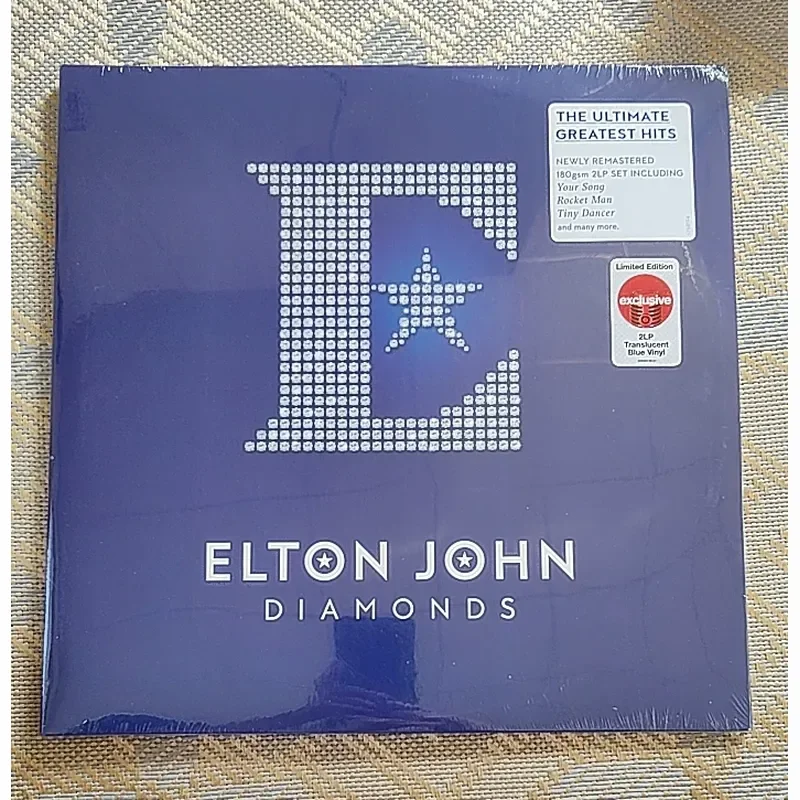 

Genuine Elton John Diamonds Exclusive Limited Clear Blue Vinyl Record 2LP for Elton John