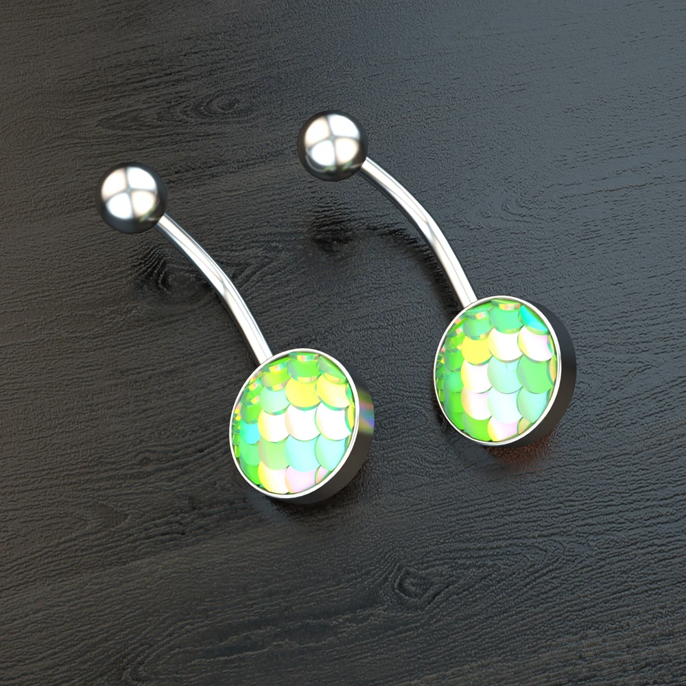 3-6 Teile/los Chirurgenstahl Kristall Bauchnabelpiercing Set 14G Schlange Perle Herz Bauchnabelpiercing Nombril Umbigo Bulk Nabelringe – Detail 16