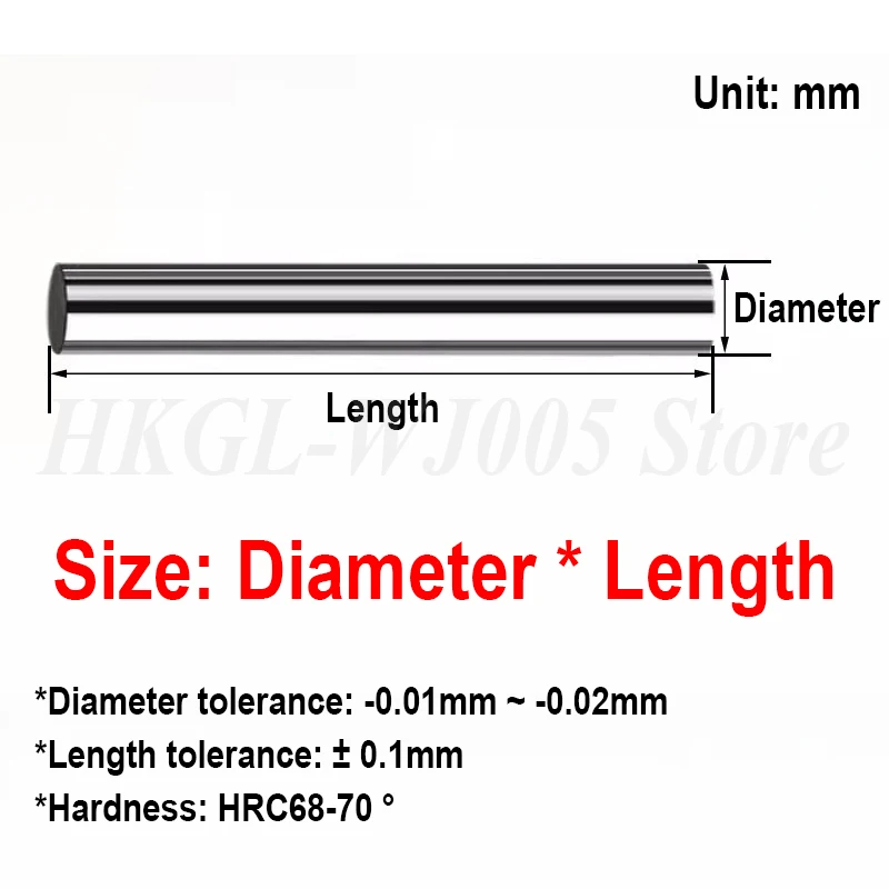 Dia 1-9mm M42 Cobalt Containing High Speed Steel Round Rod Round Turning Tool CNC Cutting Turning Lathe Tool Bar Rod HRC 68-70
