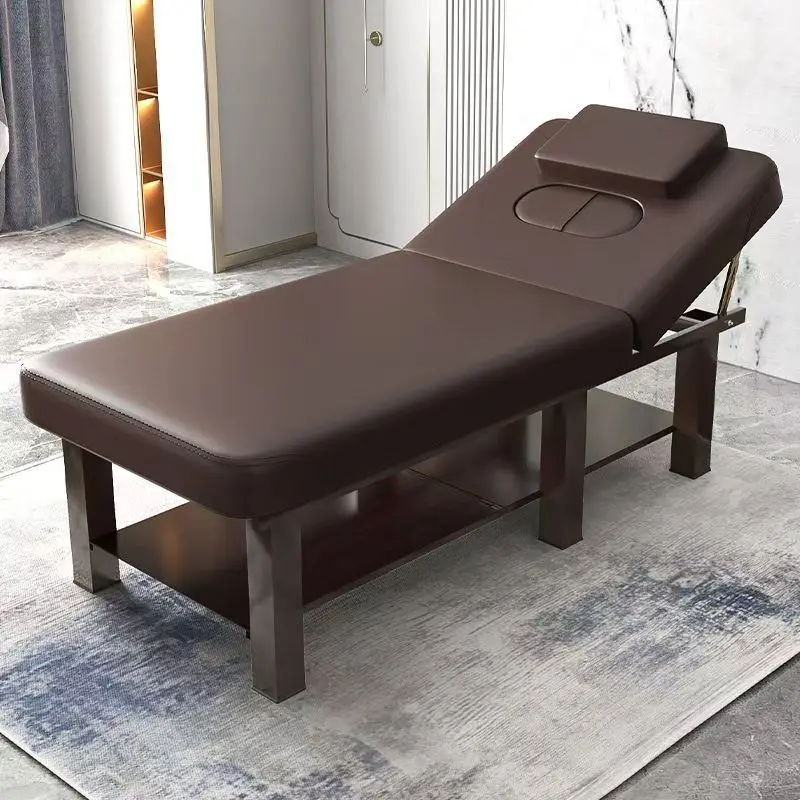 Premium Wood Massage Bed, Eco-Friendly PVC Leather Beauty Table, Facial Lash Spa Bed, Skin Care Salon Furniture, Professional