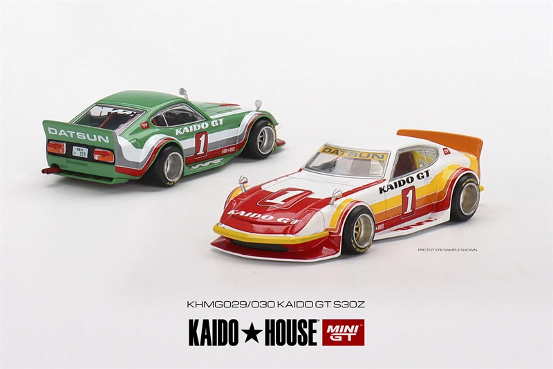 Kaido House x MINI GT 1:64 Datsun KAIDO Fairlady Z Kaido GT V1 Red White V2 Green Diecast Model Car