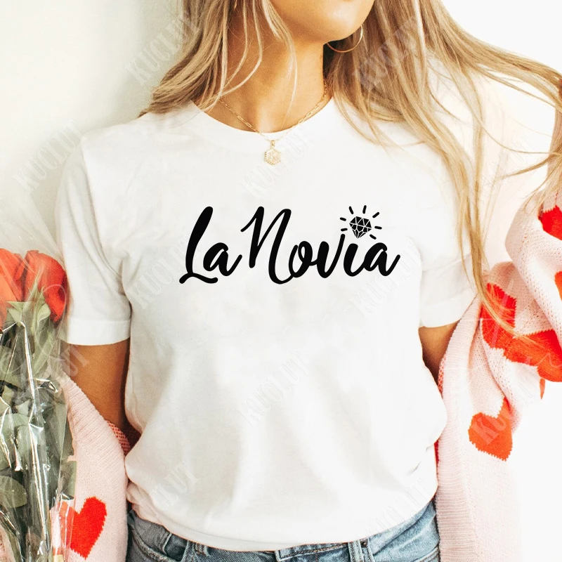 Spanish Girls Bridal Shower Party Matching T-shirts Team Bride Squad Short Sleeve Tees 2026 Bachelorette Party Women Clothing