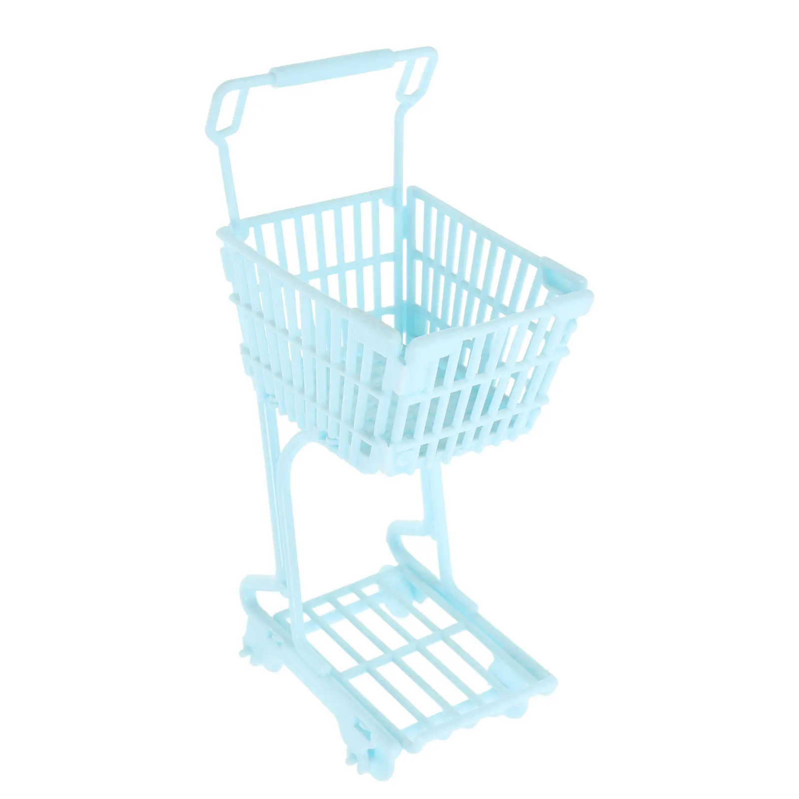 Mini Shopping Cart Cute Cart Handle Pretend Play Storage Trolley Kids Portable Realistic Simulation Social Skill Development