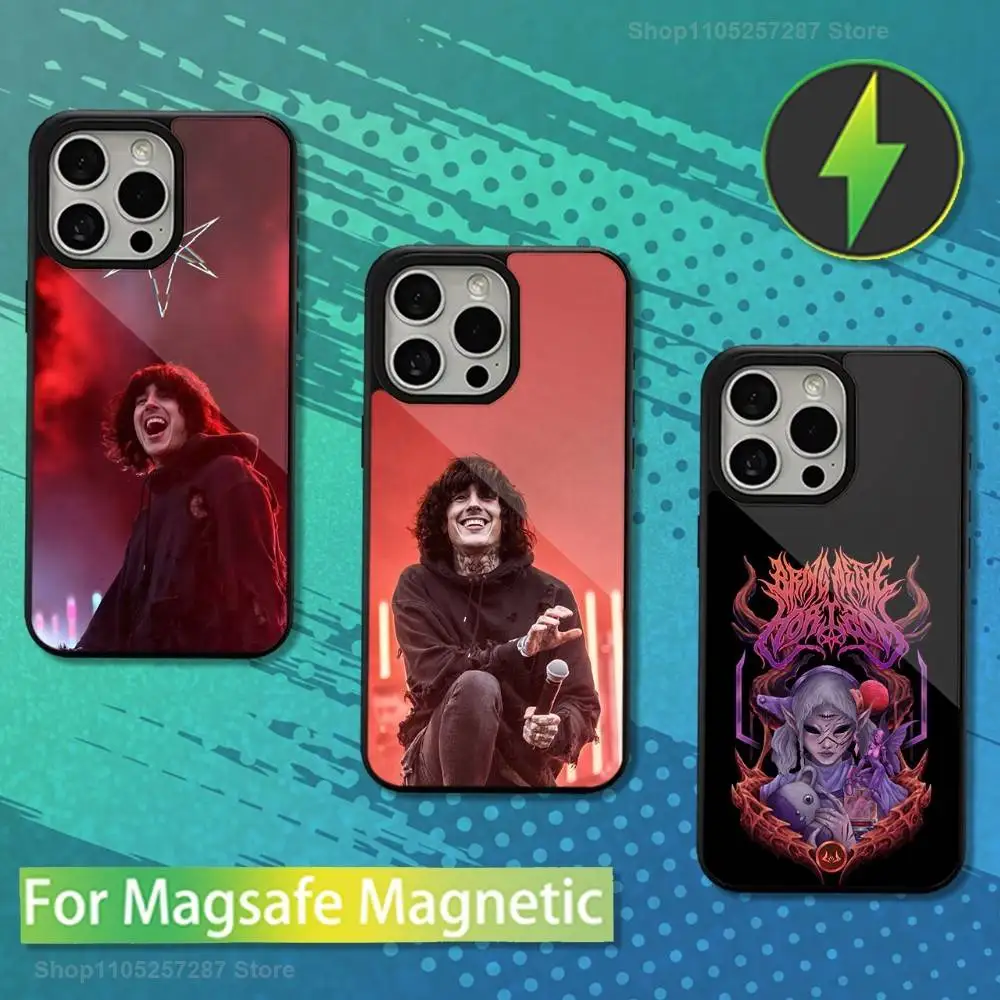 

Hot B-BMTH-ES Band Case For iPhone Mini,13,Max,17,14,Plus,12,11,15,Pro,16,For Magsafe,Magnetic Wireless Charging