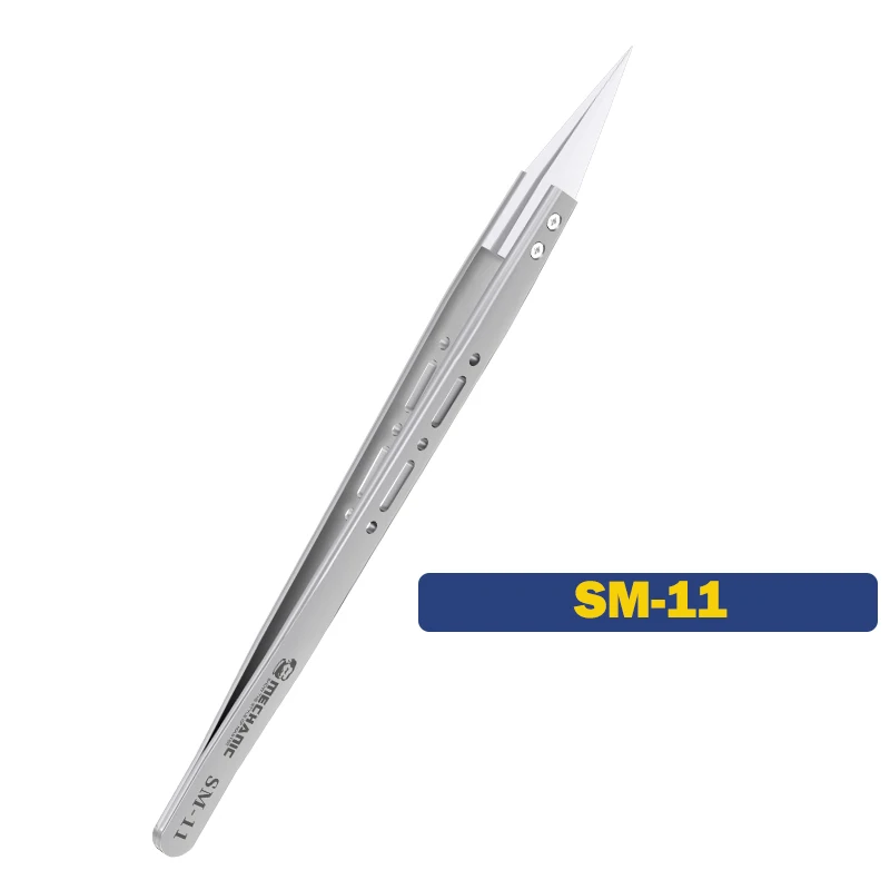 【MECHANIC】Vliegende draadkeramische pincet SM-11 Rechte punt SM-17 Gebogen antistatisch Hoge precisie pincet met verwisselbare kop