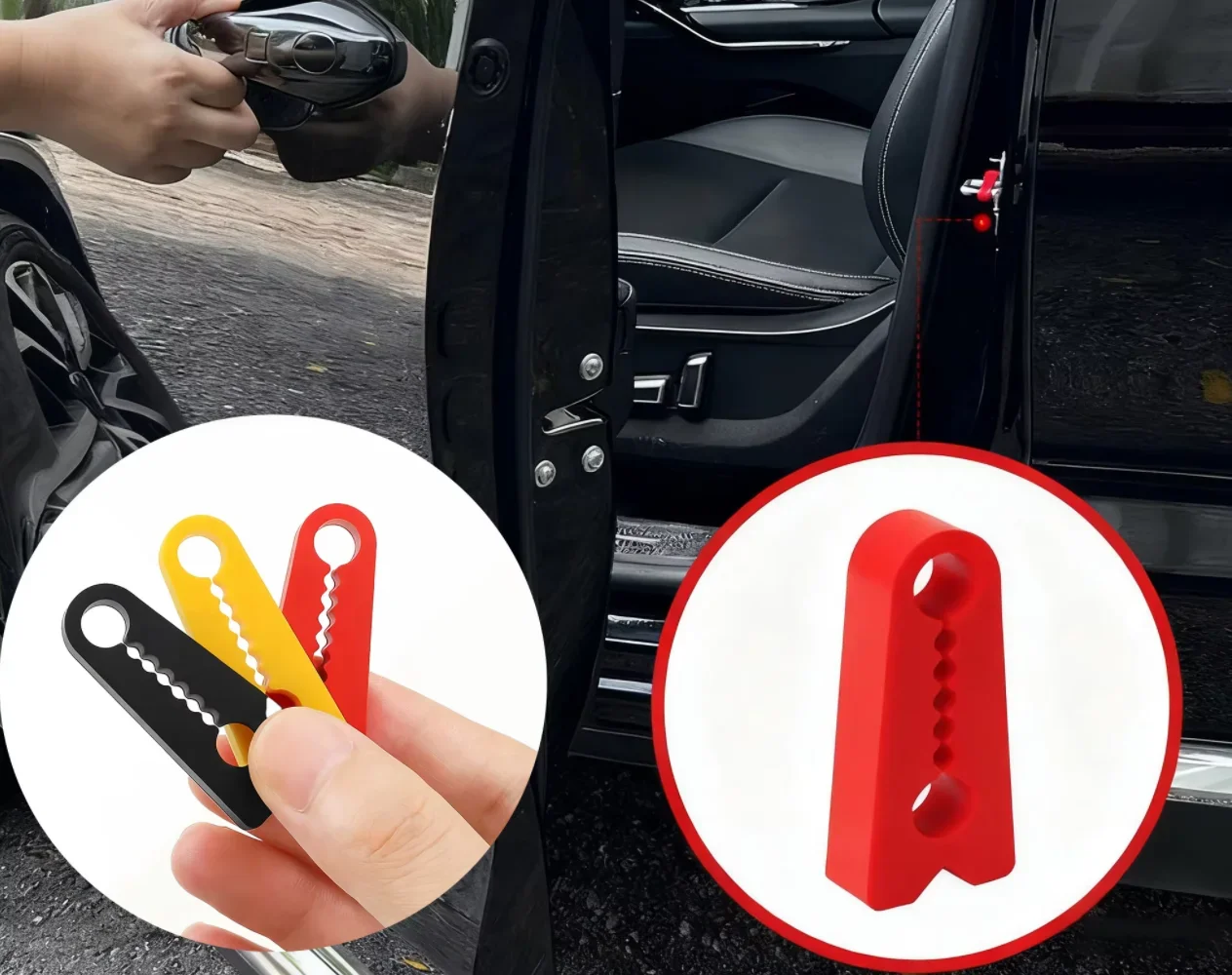 

Автомобильная пряжка для дверного замка, силиконовая универсальная накладка для амортизатора, накладка с пряжкой для дверного замка, аксессуары для пряжки замка для предотвращения столкновений