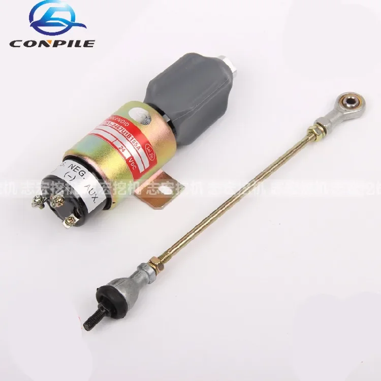 for Hyundai R225 for Carter S6K for Komatsu PC60-7 PC130 Excavator flameout solenoid valve rod