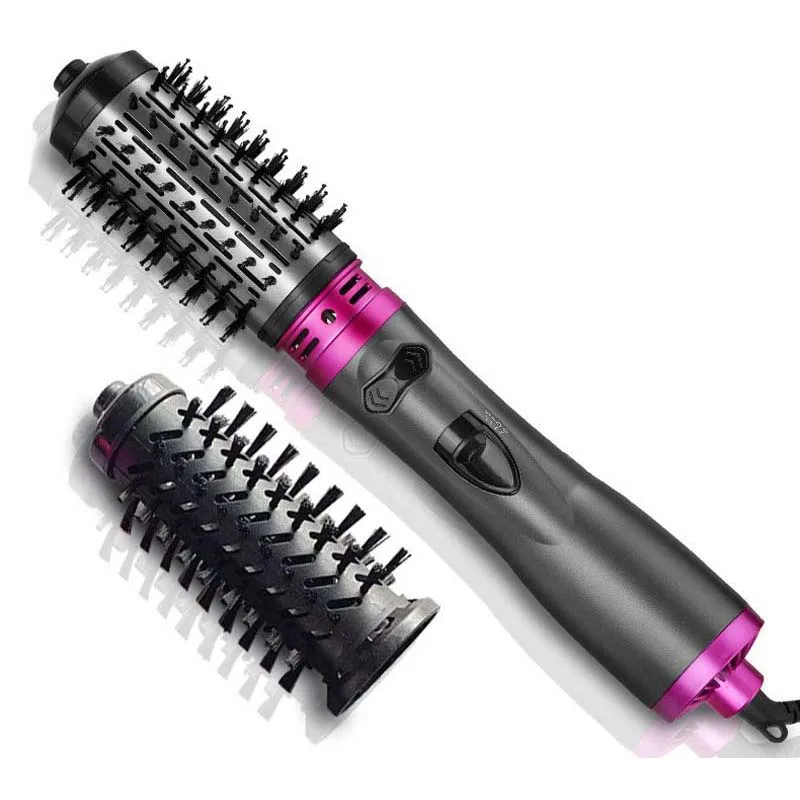 2 In 1 Hair Styling Power Cord Professional Hot Air Brush Straightener Electric One Step Hair Dryer Blow Brush With High Click view 6