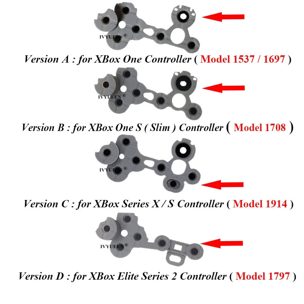 IVYUEEN 2 PCS Original Conductive Rubber Button for Microsoft XBox One Series X S Controller D-pad Contact Key Buttons Repair