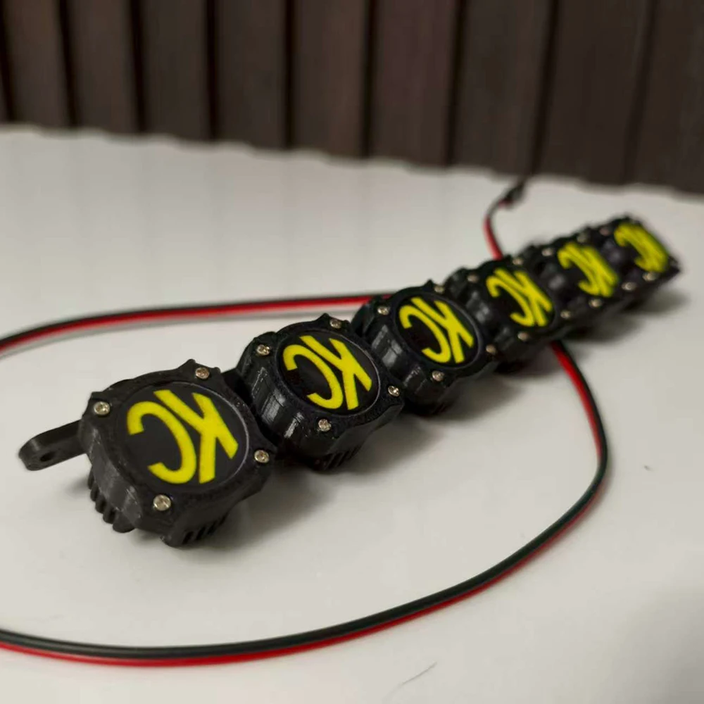 Luz LED KC de techo, 6 focos para coche trepador de control remoto 1/10, Traxxas TRX4 Defender Bronco AXIAL SCX10 RC4WD D90 Tank 300 Chevrolet