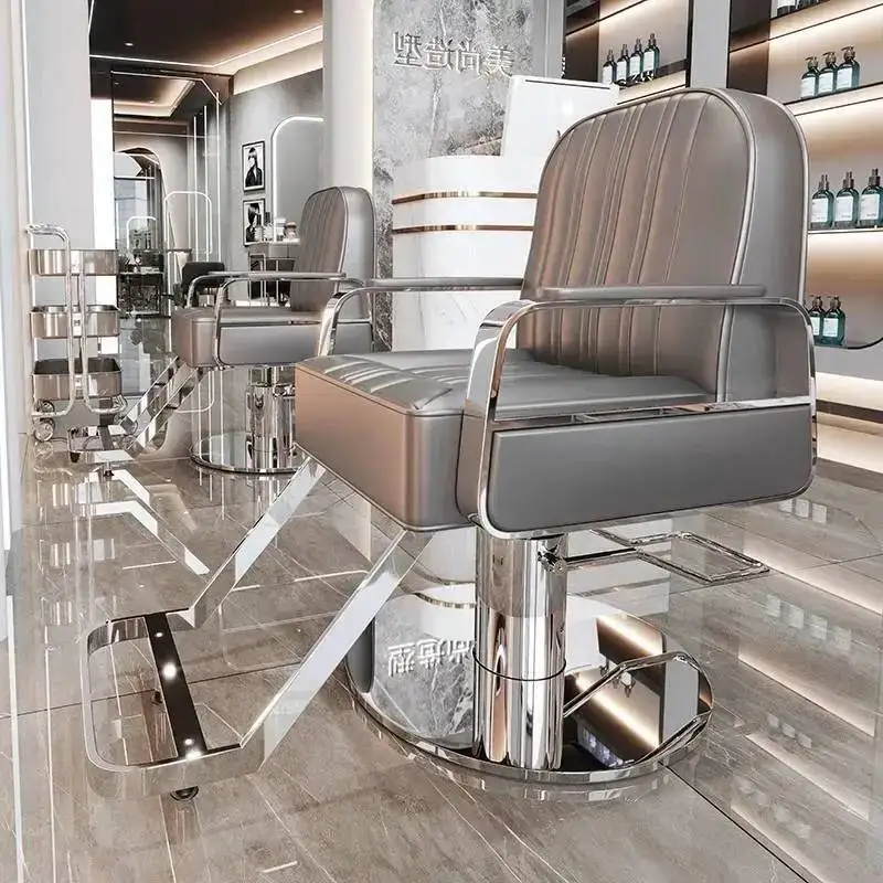 Silla Ergonómica de Belleza de Alta Calidad, Silla de Salón de Belleza de Lujo, Silla de Barbería Moderna y Cómoda, Silla Simple para Salón de Belleza