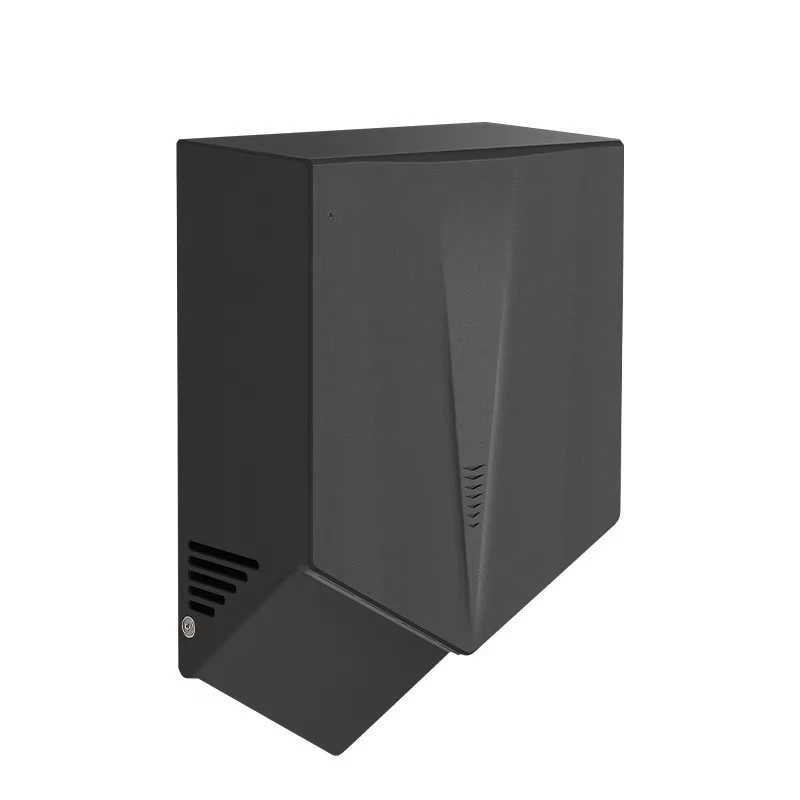 مجفف يدوي كهربائي أوتوماتيكي مثبت على الحائط ABS أسود على شكل حرف V للفنادق والأسرة #2