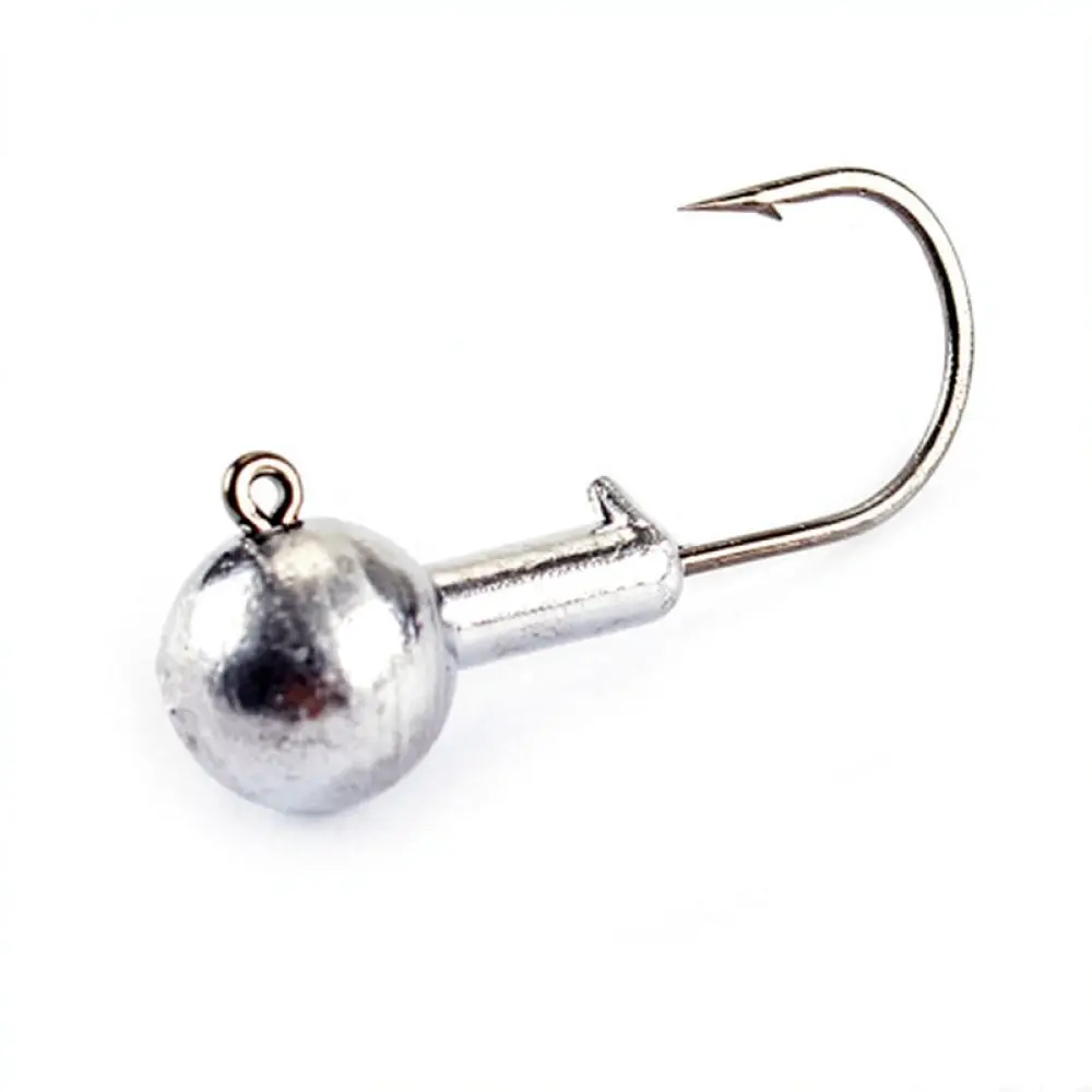 Sharp Jigging Hooks Fishing Equipment For Soft Plastic Baits Essential Terminal Tackle Natural Unpainted Jig Heads