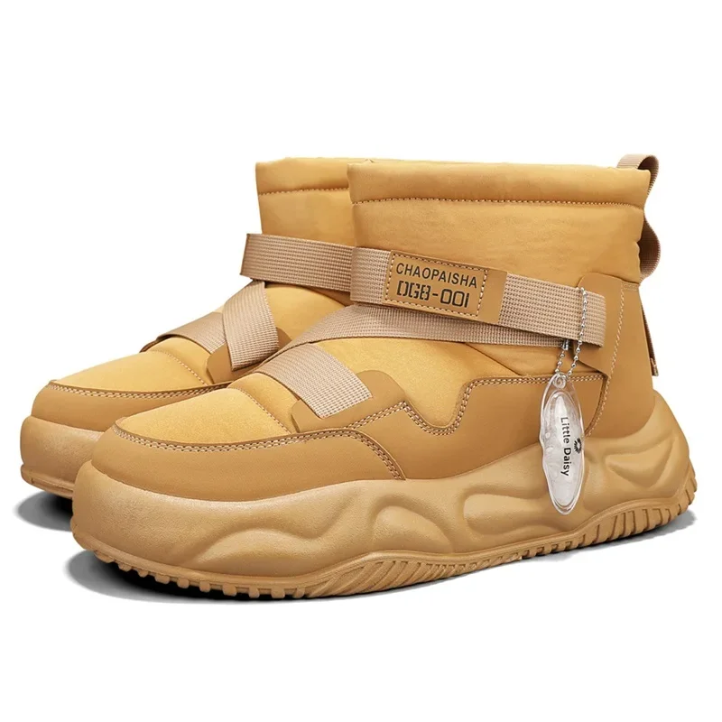 

high quality men's Plush Warm Snow Boots Waterproof cold proof men High Top boots Fashion designer winter men shoes botas hombre