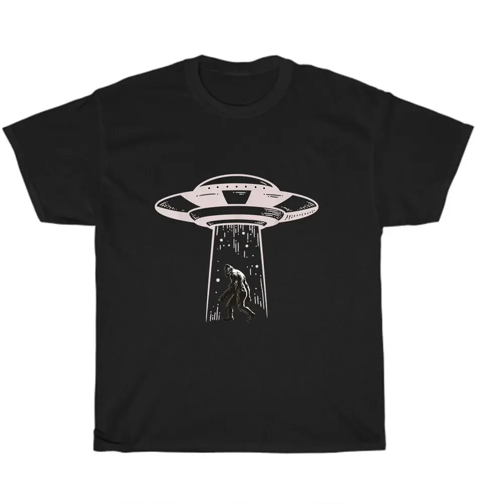 Bigfoot UFO Alien Abduction Sasquatch T-Shirt Cotton Unisex Funny Tee Gift S-5XLUnisex Summer  Luxury Brand Super Size