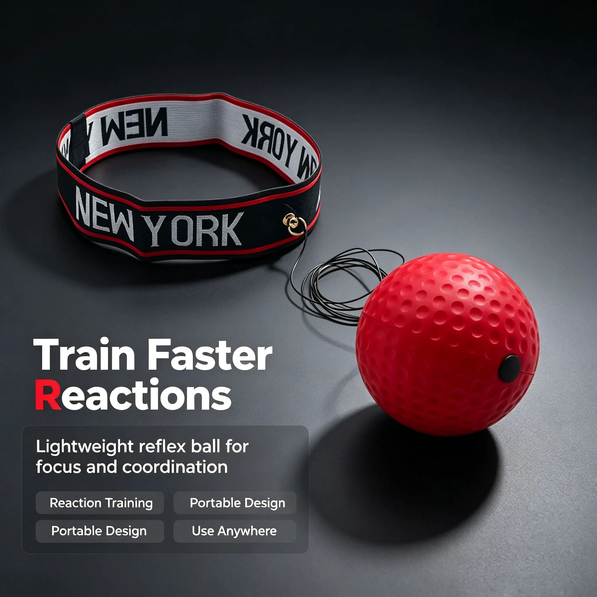 Boxing Reaction Ball Speed Training Headband Fighting Training Reaction Ball Suitable for Boxing MMA Muay Thai Fitness Sports