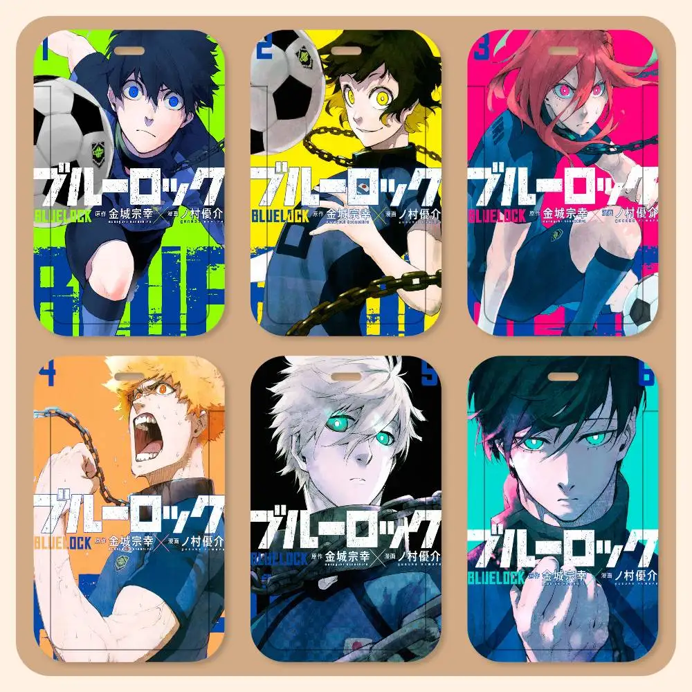 Anime BLUE LOCK Isagi Yoichi Lanyard Card Holders Student ID Card Holders Neckband Card Holders Access Control Accessories Gifts