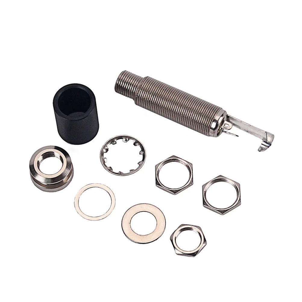 

1/4 Inch 6.35Mm Guitar Endpin Cylinder Style Strap Button Output Input For Guitar Bass Replacement Accessory