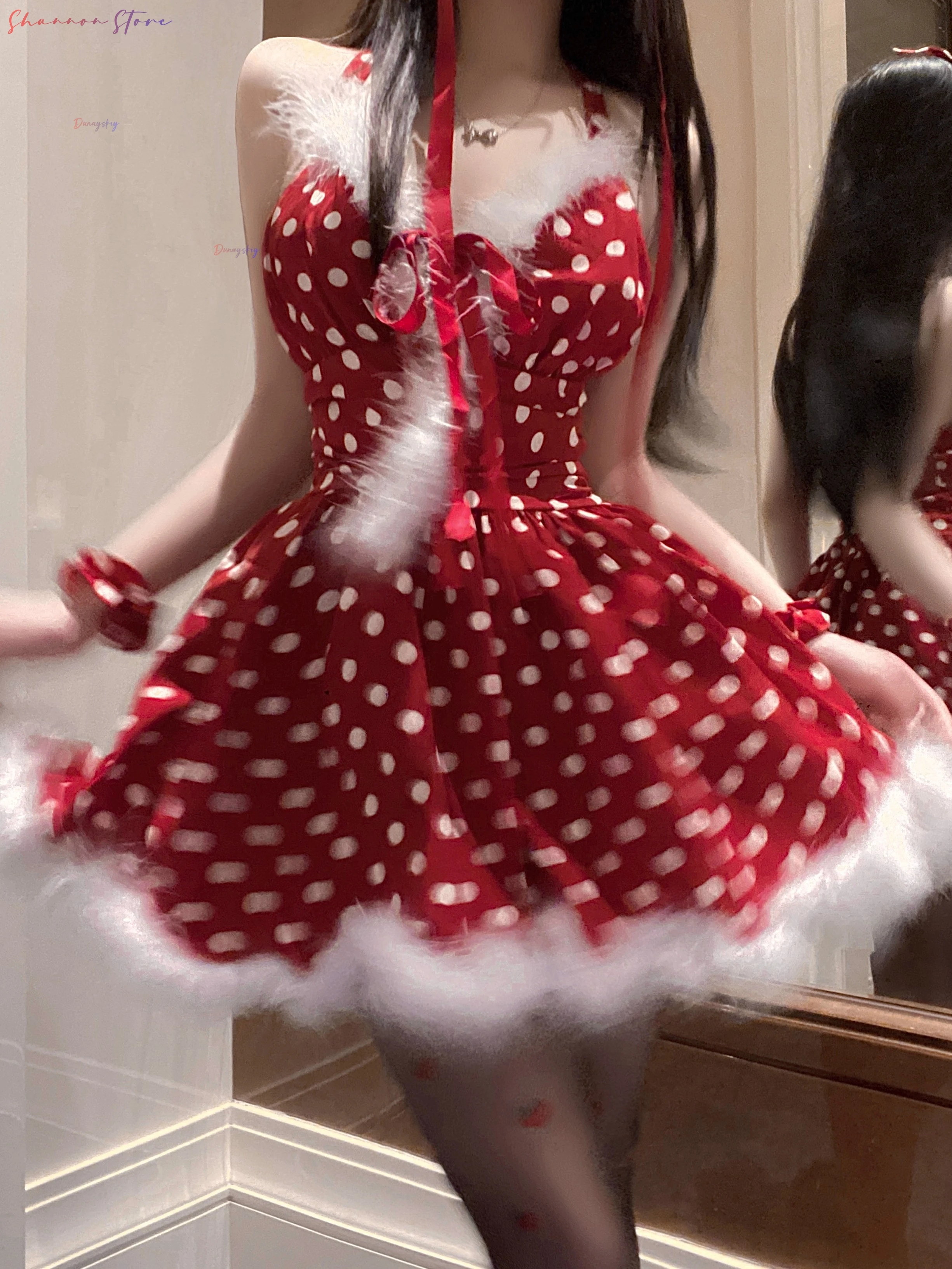 

2025 New Christmas Cosplay Outfits Sexy Dress High-End Off-Shoulder Gown Women's Evening Dress Roupas Feminina