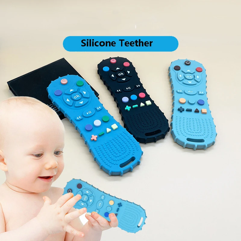 Remote control teether Baby anti-feeding children\'s teethers Silicone environmental protection material