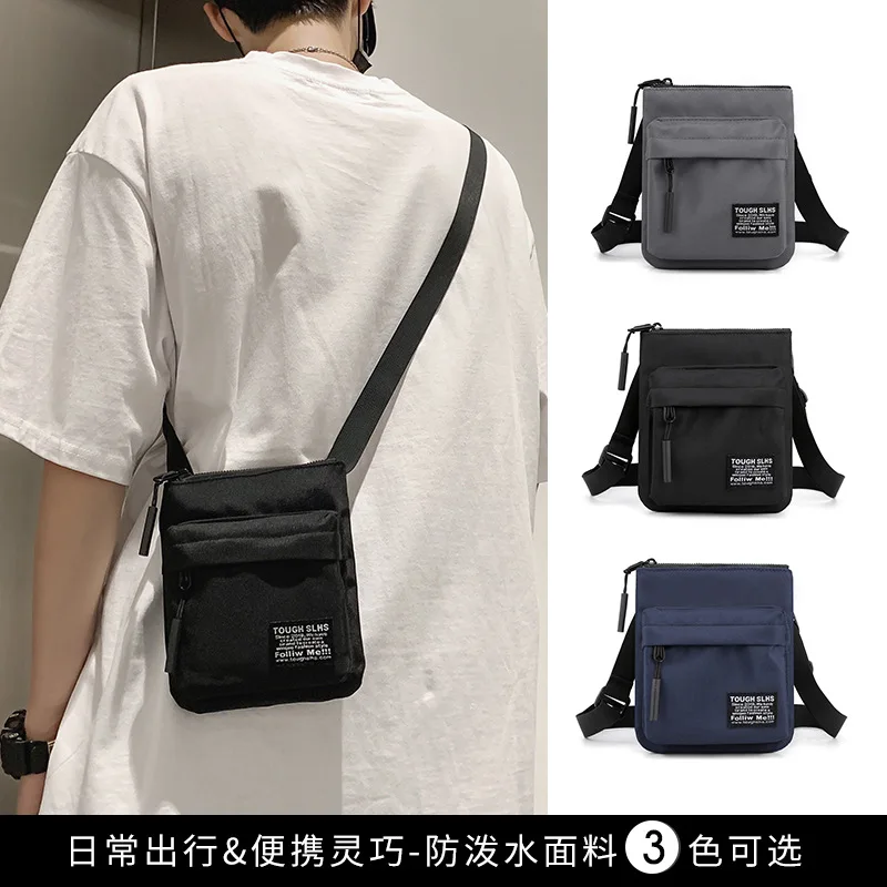 New men's bags trendy messenger bags simple and ultra-thin shoulder bags outdoor sports small satchel mobile phone bags